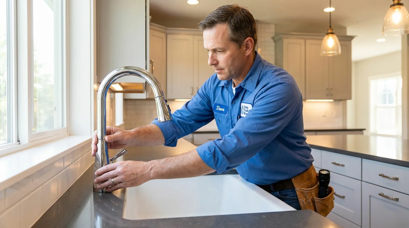 Kitchen faucet installation by Johns Plumbing LLC in Apalachin